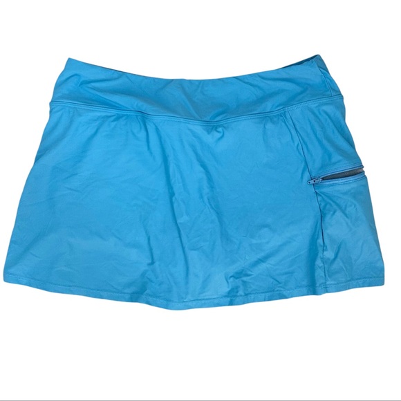 Beach House Other - BEACH HOUSE EMMA Women’s Swim Boy Short Skort Sky Blue ZipPocket Full Coverage 8